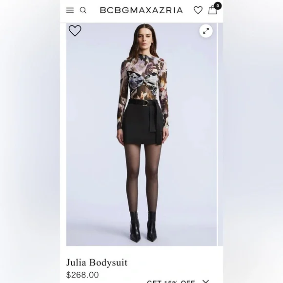 BCBGMaxAzria hankerchief cheetah leopard Camisole xs wood beaded rose - Picture 3 of 8